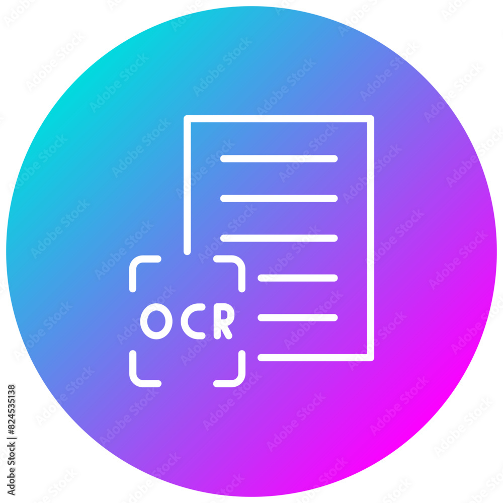 General Ocr vector icon. Can be used for Printing iconset.