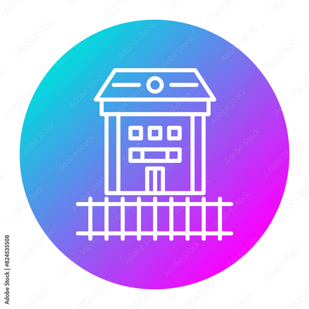 Train Platform vector icon. Can be used for Railway iconset.