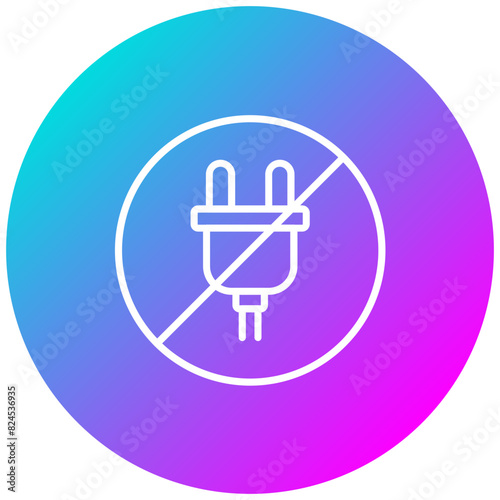 No Electricity vector icon. Can be used for Homeless iconset.