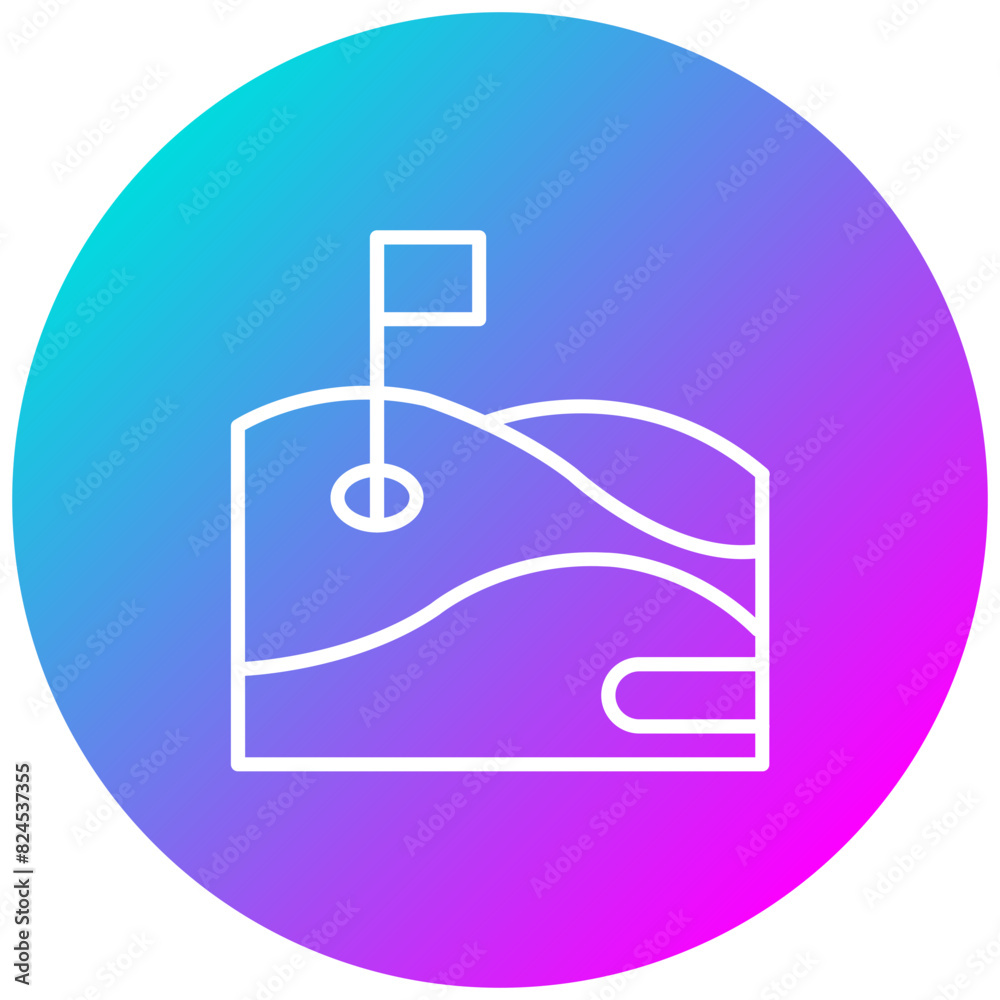 Desert Course vector icon. Can be used for Golf iconset. Desert Course vector icon. Can be used for Golf iconset.