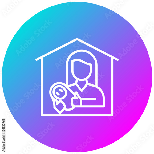 Babysitting vector icon. Can be used for Child Adoption iconset.