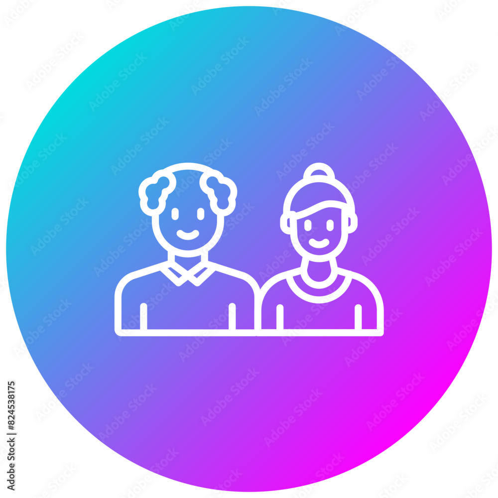 Grandparents vector icon. Can be used for Child Adoption iconset. Grandparents vector icon. Can be used for Child Adoption iconset.