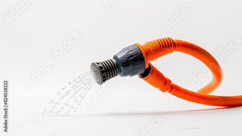 Side view of watering equipment on white background