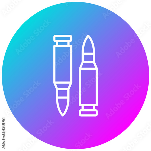Bullets vector icon. Can be used for Shooting iconset.