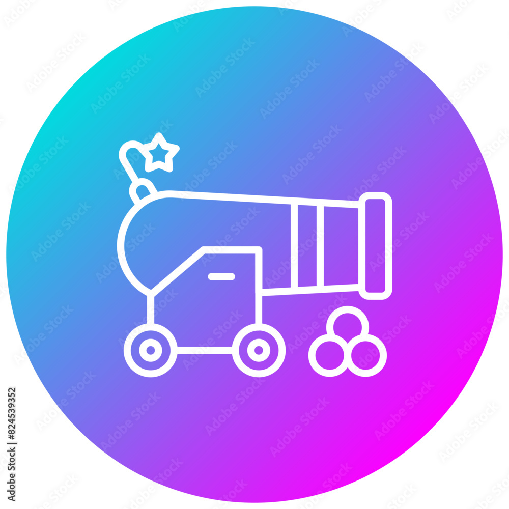 Cannon vector icon. Can be used for Shooting iconset. Cannon vector icon. Can be used for Shooting iconset.