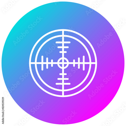 Sniper vector icon. Can be used for Shooting iconset.