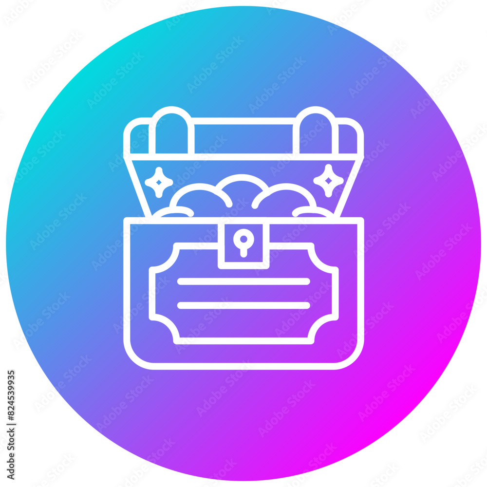 Treasure Chest vector icon. Can be used for Fairytale iconset. Treasure Chest vector icon. Can be used for Fairytale iconset.
