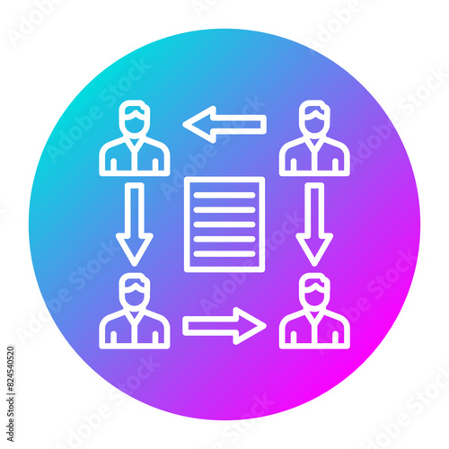 Delegating Task vector icon. Can be used for Crisis Mangement iconset.