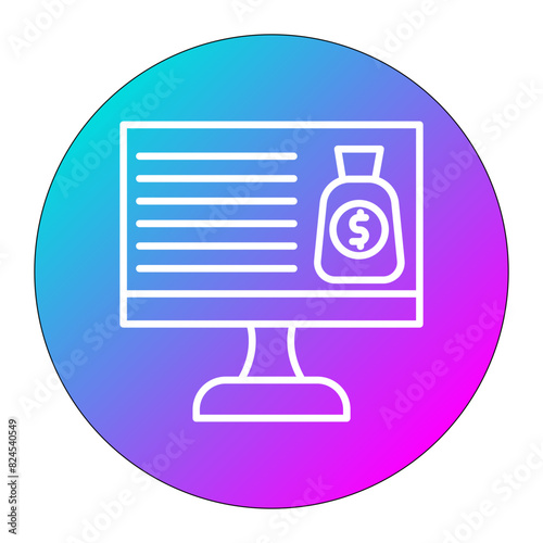 Financial vector icon. Can be used for Crisis Mangement iconset.