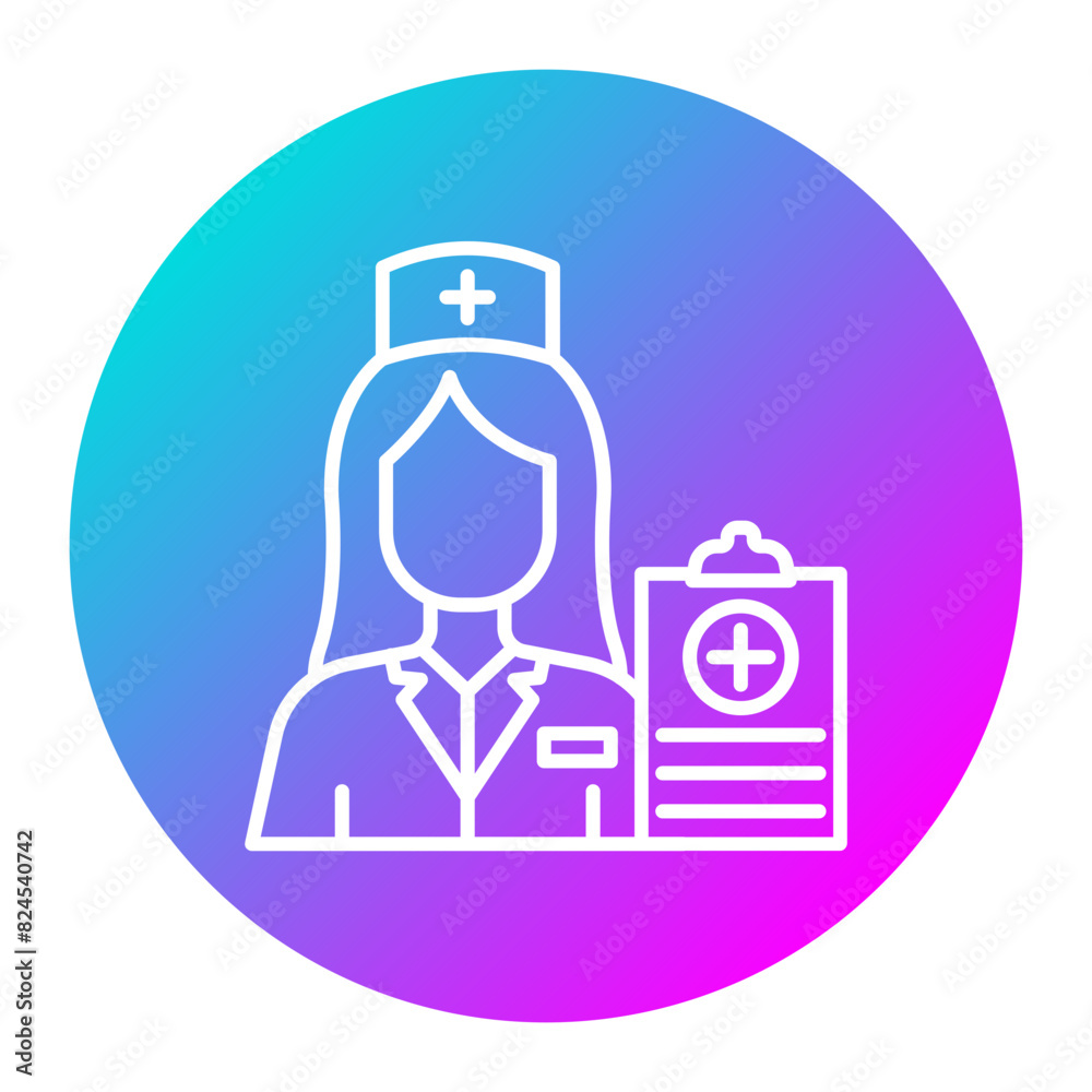 Nurse Practitioner vector icon. Can be used for Nursing iconset. Nurse Practitioner vector icon. Can be used for Nursing iconset.