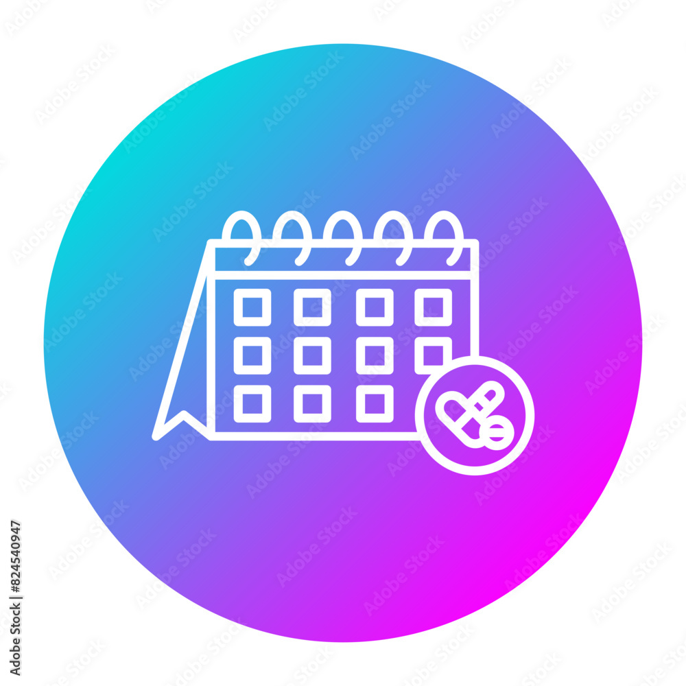 Medicine Schedule vector icon. Can be used for Nursing iconset. Medicine Schedule vector icon. Can be used for Nursing iconset.