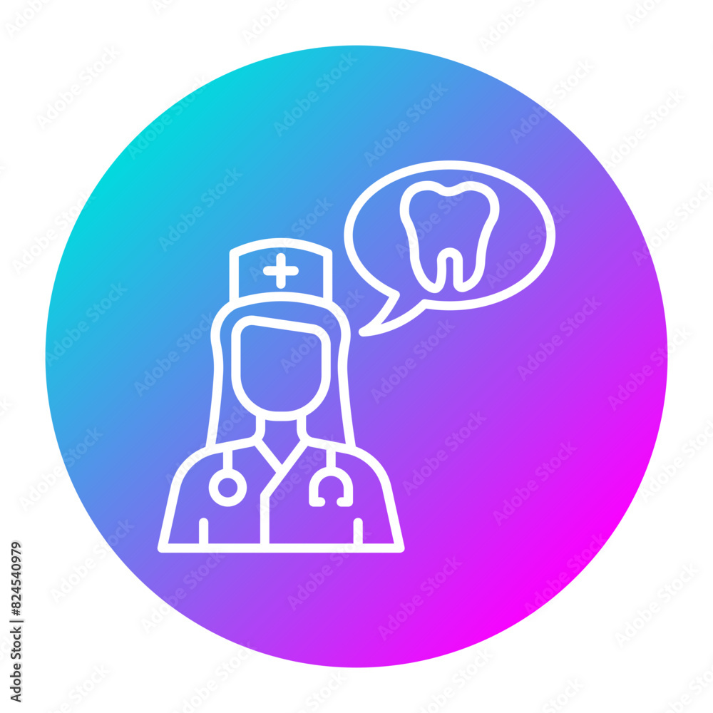 Dentist Nurse vector icon. Can be used for Nursing iconset. Dentist Nurse vector icon. Can be used for Nursing iconset.