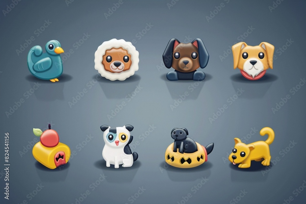 set of web icons pet friendly theme set of web icons pet friendly theme