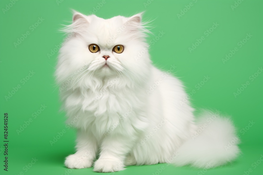 a white cat with long hair