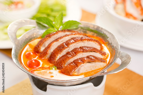 Roast duck red curry, Thai food