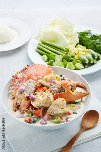 Crab meat simmer, Thai food