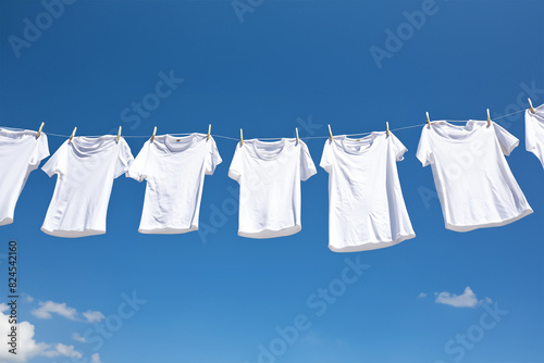 青空に白いTシャツ