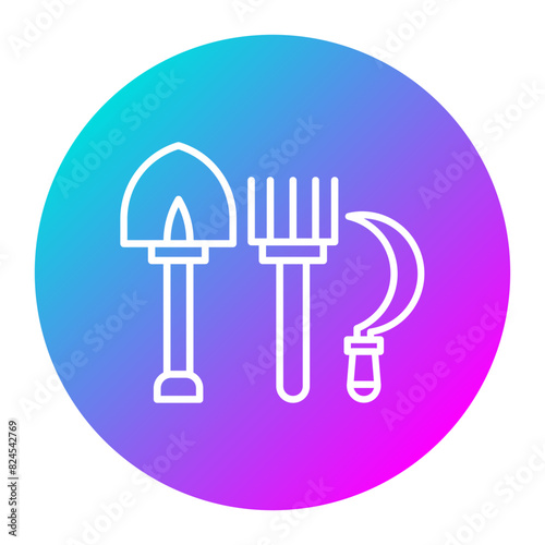 Garden Tools vector icon. Can be used for Agriculture iconset.