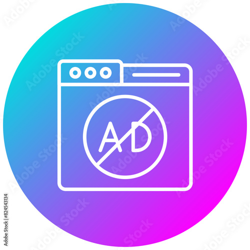 AD Blocker vector icon. Can be used for Business and HR iconset.