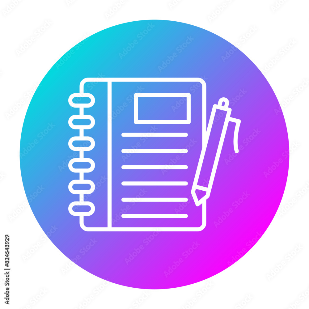 Notebook vector icon. Can be used for Crime Investigation iconset. Notebook vector icon. Can be used for Crime Investigation iconset.