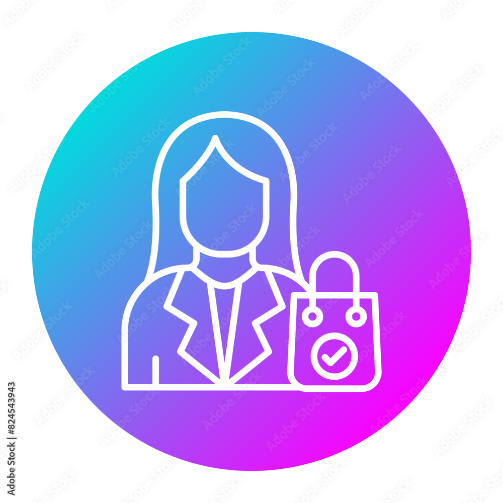 Female Client vector icon. Can be used for Crime Investigation iconset. Female Client vector icon. Can be used for Crime Investigation iconset.