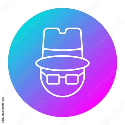 Noir Hat vector icon. Can be used for Crime Investigation iconset.