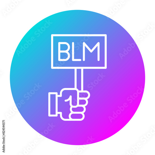 Blm vector icon. Can be used for Human Rights iconset.