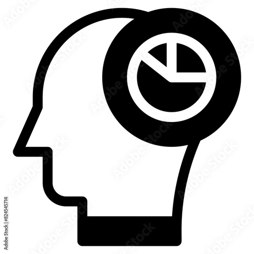 Vector Icon analysis, mind, thought, user, human brain