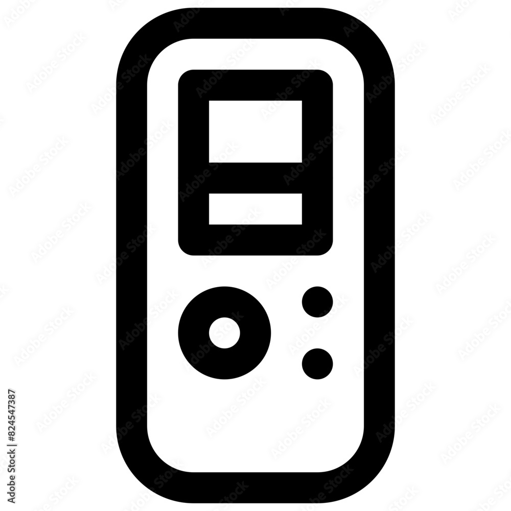 Audio recorder. Editable stroke vector icon. Audio recorder. Editable stroke vector icon.