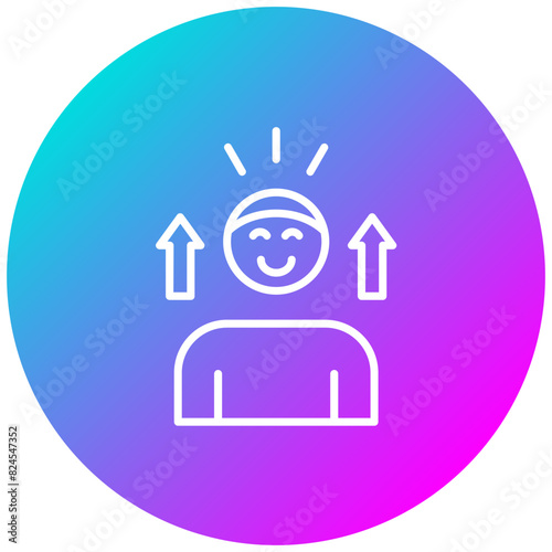 Self Esteem vector icon. Can be used for Personal Growth iconset.