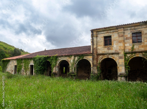 Monastery of Santa María la Real de Obona. Asturias, Spain. photo