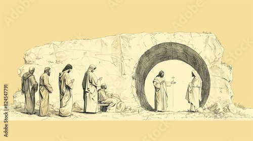 Biblical Illustration of Jesus' Resurrection on the Third Day, Ideal for article