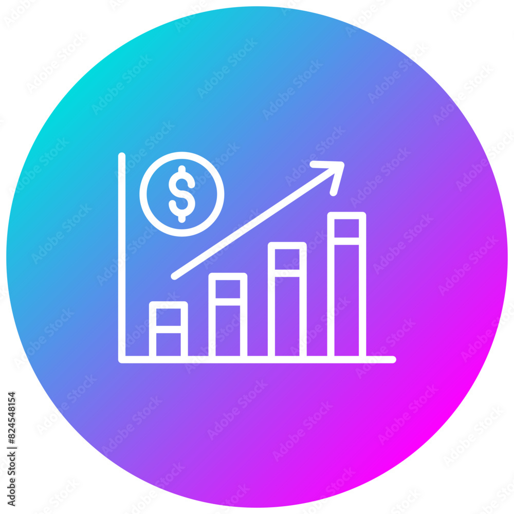 Business Growth vector icon. Can be used for Charity iconset. Business Growth vector icon. Can be used for Charity iconset.