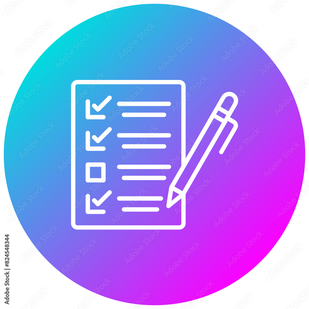 Survey vector icon. Can be used for Charity iconset. Survey vector icon. Can be used for Charity iconset.