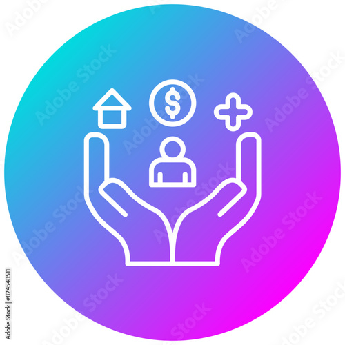 Welfare vector icon. Can be used for Charity iconset.