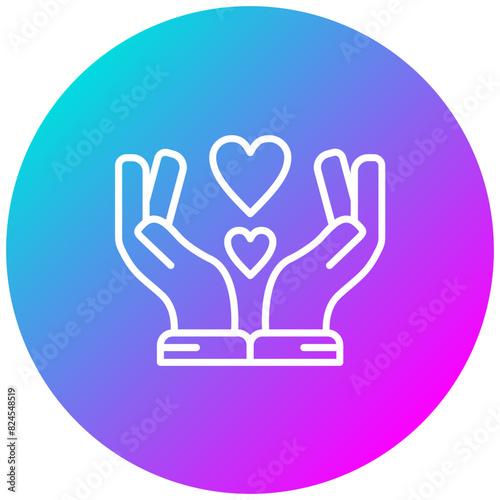 Heart of Giving vector icon. Can be used for Survey iconset.