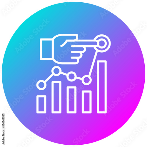 Market Trends vector icon. Can be used for Survey iconset.