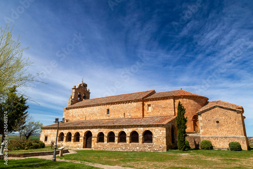 Romanesque Church of the Nativity in Santa Maria de Riaza from the 13th century. Segovia, Castile and Leon, Spain.