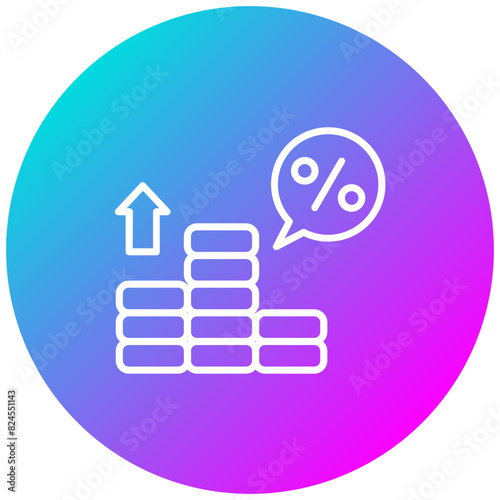 Interest Rate vector icon. Can be used for Loan iconset.