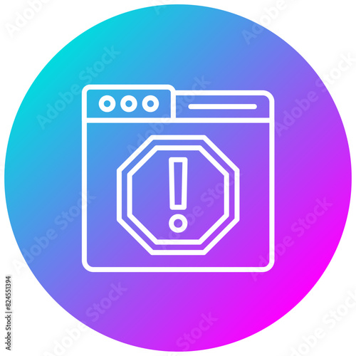 Free Download Website Alert vector icon. Can be used for Business and HR iconset. - GFXLoad