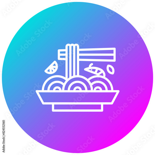 Pad Thai vector icon. Can be used for World Cuisine iconset.