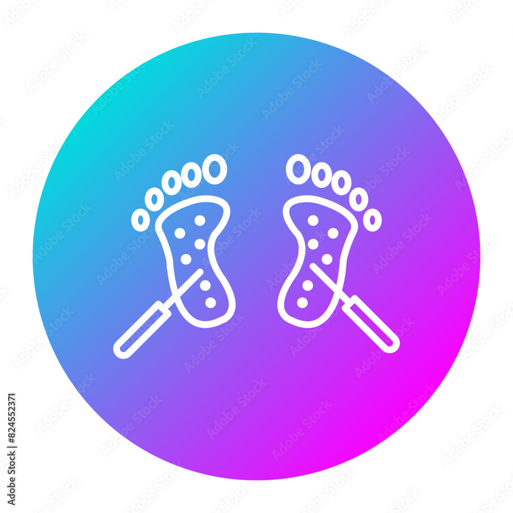 Foot Acupuncture vector icon. Can be used for Spa iconset. Foot Acupuncture vector icon. Can be used for Spa iconset.