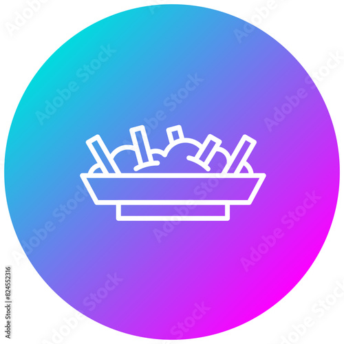 Poutine vector icon. Can be used for World Cuisine iconset.