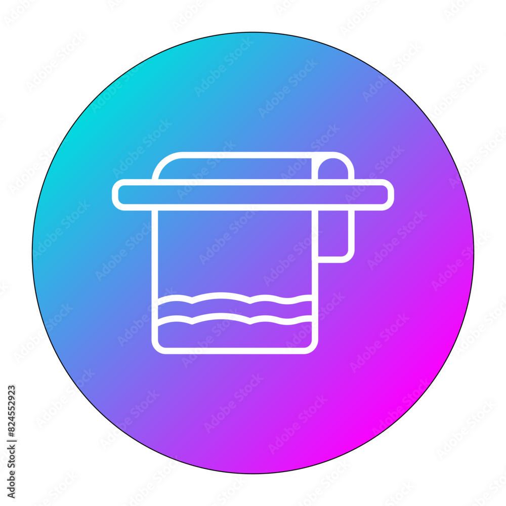 Towel vector icon. Can be used for Spa iconset. Towel vector icon. Can be used for Spa iconset.