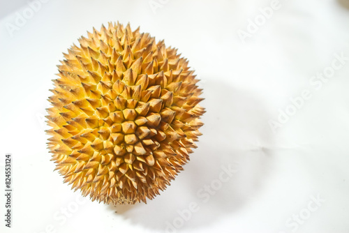 isolated fresh Durian on white background, king of fruits