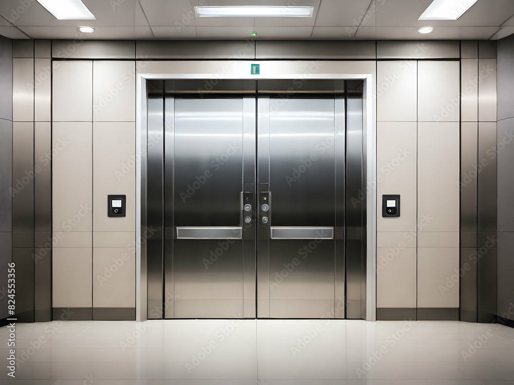 elevator in a building. door, elevator, interior, lift, office, building, architecture, room, corridor, business, metal, wall, glass, floor,Ai generated elevator in a building. door, elevator, interior, lift, office, building, architecture, room, corridor, business, metal, wall, glass, floor,Ai generated