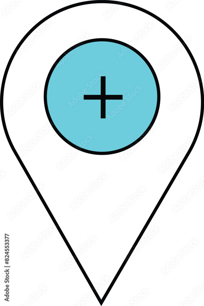 Abstract new location vector illustation icon . Abstract new location vector illustation icon .