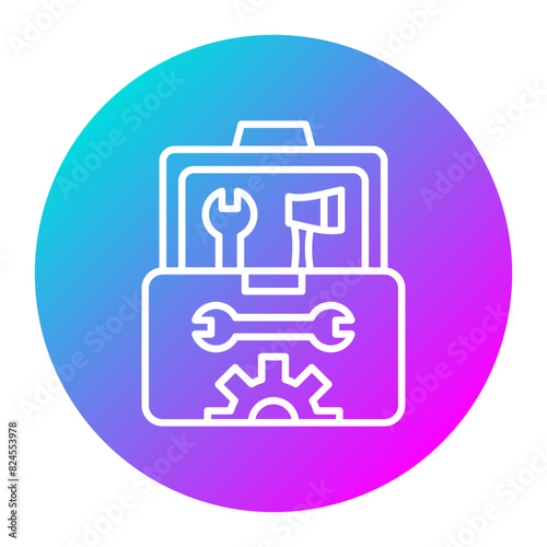 Toolbox vector icon. Can be used for Business and Finance iconset.