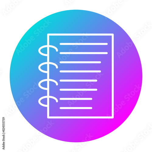 Note vector icon. Can be used for Literature iconset.