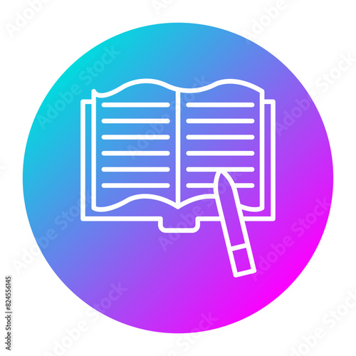 Writing vector icon. Can be used for Literature iconset.